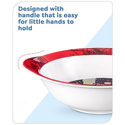 Babyhug Marvel Feeding Bowl With Handle Spiderman Theme Multicolor - 380 ml