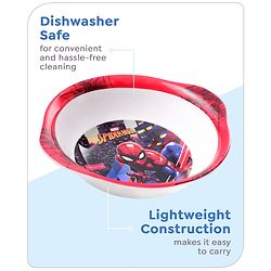 Babyhug Marvel Feeding Bowl With Handle Spiderman Theme Multicolor - 380 ml