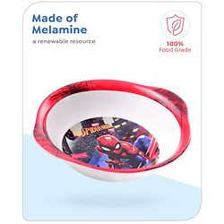 Babyhug Marvel Feeding Bowl With Handle Spiderman Theme Multicolor - 380 ml