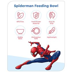 Babyhug Marvel Sydney Bowl With Spiderman Theme Red -380 ml