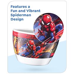 Babyhug Marvel Sydney Bowl With Spiderman Theme Red -380 ml