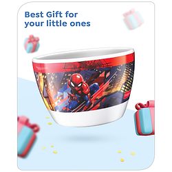 Babyhug Marvel Sydney Bowl With Spiderman Theme Red -380 ml