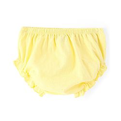 Babyhug Single Jersey Knit Half Sleeves Star Printed Frock with Bloomer - Yellow
