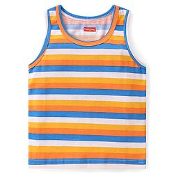Babyhug 100% Cotton Knit Sleeveless Vests with Animal Print & Stripes Pattern Pack of 3 - Multicolor