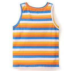 Babyhug 100% Cotton Knit Sleeveless Vests with Animal Print & Stripes Pattern Pack of 3 - Multicolor