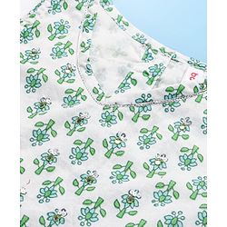 Babyhug Woven Sleeveless Floral Printed Kurta & Gharara Set with Dupatta - White
