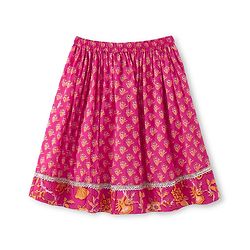 Babyhug Cambric Woven Three Fourth Sleeves Floral Printed Choli & Lehenga Set with Dupatta - Pink