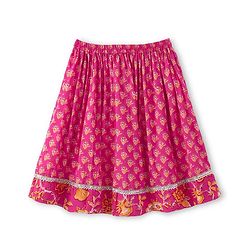 Babyhug Cambric Woven Three Fourth Sleeves Floral Printed Choli & Lehenga Set with Dupatta - Pink