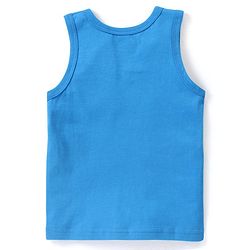 Babyhug 100% Cotton Knit Sleeveless Vests with Striped & Vehicle Print Pack of 3 - Multicolor