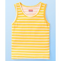 Babyhug 100% Cotton Knit Sleeveless Vests with Striped & Vehicle Print Pack of 3 - Multicolor