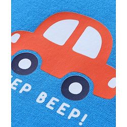 Babyhug 100% Cotton Knit Sleeveless Vests with Striped & Vehicle Print Pack of 3 - Multicolor