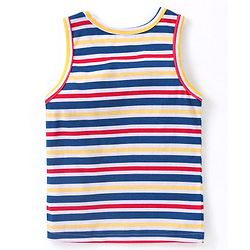 Babyhug 100% Cotton Knit Sleeveless Vests with Striped & Vehicle Print Pack of 3 - Multicolor