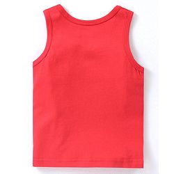 Babyhug 100% Cotton Knit Sleeveless Vests with Striped & Vehicle Print Pack of 3 - Multicolor