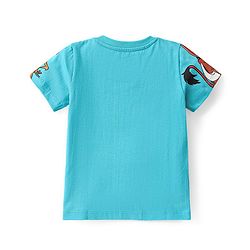 Babyhug Cotton Knit Half Sleeves T-Shirt & Shorts Set With The Lion King Graphics - Blue