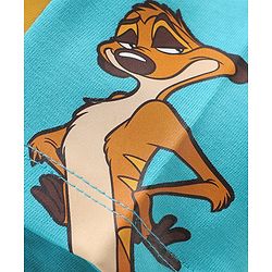 Babyhug Cotton Knit Half Sleeves T-Shirt & Shorts Set With The Lion King Graphics - Blue