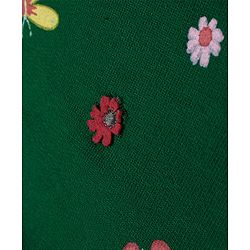 Babyhug Cotton Knit Full Sleeves  Sweatshirt With Butterfly Print & Frills Detailing - Green