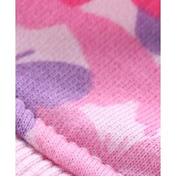 Babyhug Full Sleeves Front-Open Sweatjacket With Hood & Butterfly Graphics - Pink