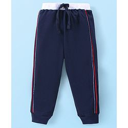 Babyhug Cotton Knit Full Sleeves Striped Hoodie With T-Shirt & Lounge Pants - Multicolor