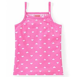 Babyhug 100% Cotton Sleeveless Slips Hearts Floral & Bunny Print Pack of 3 - Multicolour
