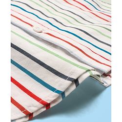 Babyhug Cotton Woven Half Sleeves Striped Shirt - Multicolour
