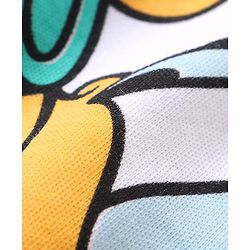 Babyhug Disney 100% Cotton Knit Full Sleeve Sleep Suit with Mickey Mouse Graphics -White