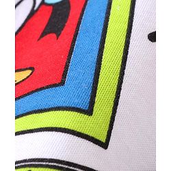 Babyhug Disney 100% Cotton Knit Full Sleeve Sleep Suit with Mickey Mouse Graphics -White
