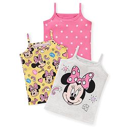 Babyhug Disney Cotton Sleeveless Slips With Minnie Mouse Graphics Pack of 3 - Multicolour