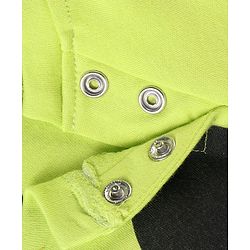 Babyhug Disney Interlock Cotton Knit Half Sleeves Romper with Cap & Mickey Mouse Graphics - Green