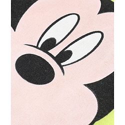 Babyhug Disney Interlock Cotton Knit Half Sleeves Romper with Cap & Mickey Mouse Graphics - Green