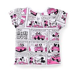 Babyhug Disney Cotton Knit Cap Sleeves Tops with Minnie Mouse Graphics Pack Of 3 - Multicolour