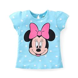 Babyhug Disney Cotton Knit Cap Sleeves Tops with Minnie Mouse Graphics Pack Of 3 - Multicolour
