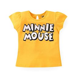 Babyhug Disney Cotton Knit Cap Sleeves Tops with Minnie Mouse Graphics Pack Of 3 - Multicolour