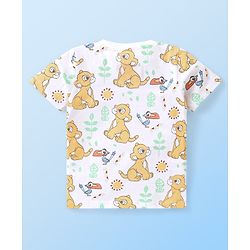 Babyhug Disney Cotton Half Sleeves T-Shirts With Lion King Graphics  Pack of 3 - Blue & White