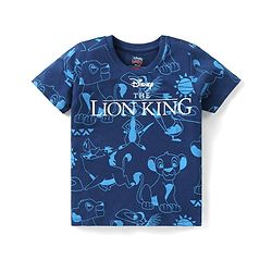 Babyhug Disney Cotton Half Sleeves T-Shirts With Lion King Graphics  Pack of 3 - Blue & White