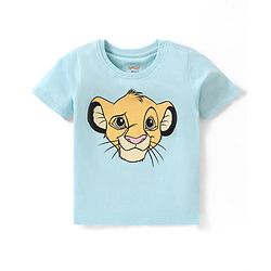 Babyhug Disney Cotton Half Sleeves T-Shirts With Lion King Graphics  Pack of 3 - Blue & White
