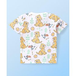 Babyhug Disney Cotton Half Sleeves T-Shirts With Lion King Graphics  Pack of 3 - Blue & White
