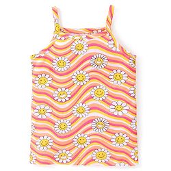 Babyhug 100% Cotton Knit Sleeveless Slip with Floral and Polka Dots Print Pack of 3 - Multicolor