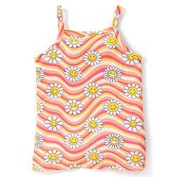 Babyhug 100% Cotton Knit Sleeveless Slip with Floral and Polka Dots Print Pack of 3 - Multicolor