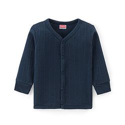Babyhug Full Sleeves Front Open Solid Colour Thermal Vests Pack of 2 - Red & Navy