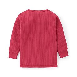 Babyhug Full Sleeves Front Open Solid Colour Thermal Vests Pack of 2 - Red & Navy