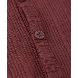 Babyhug Full Sleeves Front Open Solid Colour Thermal Vests Pack of 2 - Brown & Purple