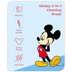 Babyhug Disney Bottle Cleaning Brush with Mickey Mouse Print - Red