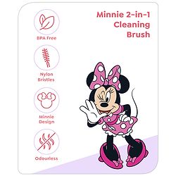 Babyhug Disney Bottle Cleaning Brush with Mickey Mouse Print - Red