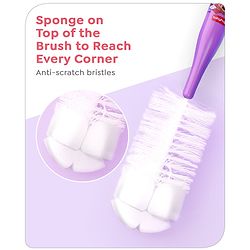 Babyhug Disney Bottle Cleaning Brush with Mickey Mouse Print - Red