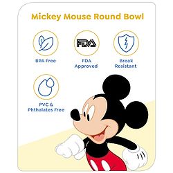 Babyhug Diseny Mickey Designed Suction Bowl with Spoon  Light Blue - 300 ml