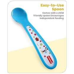 Babyhug Diseny Mickey Designed Suction Bowl with Spoon  Light Blue - 300 ml