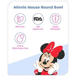 Babyhug Diseny Mickey Designed Suction Bowl with Spoon  Light Blue - 300 ml