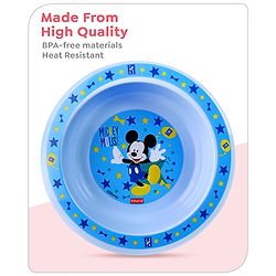 Babyhug Disney Mickey Print Round Bowl Blue -  180 ml