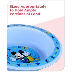 Babyhug Disney Mickey Print Round Bowl Blue -  180 ml
