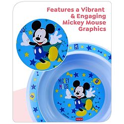 Babyhug Disney Mickey Print Round Bowl Blue -  180 ml